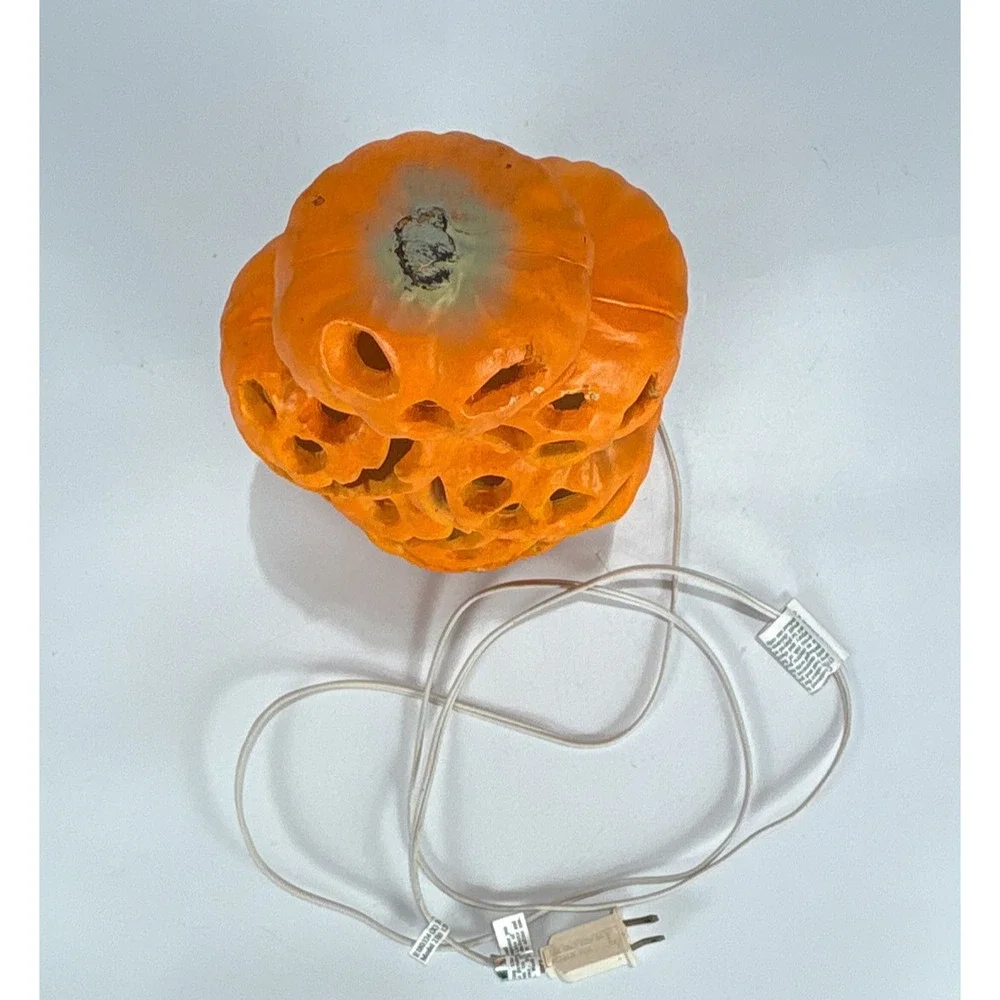 Gemmy Lighted Halloween Stacked Pumpkin Totem Foam Mold 15